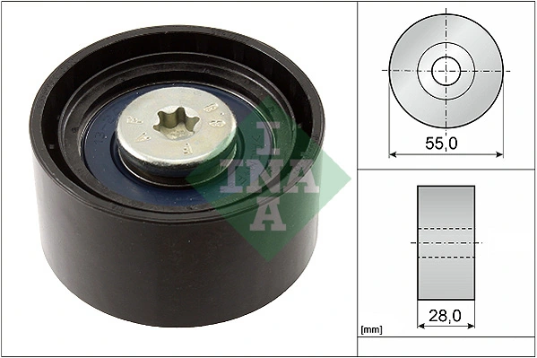 Deflection/Guide Pulley, V-ribbed belt